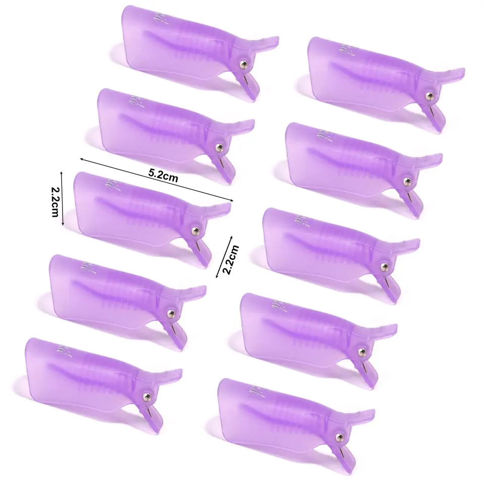 LULAA 10/16 piezas de clips de plástico para remover gel acrílico, con remojo, herramienta para quitar esmalte en gel 6