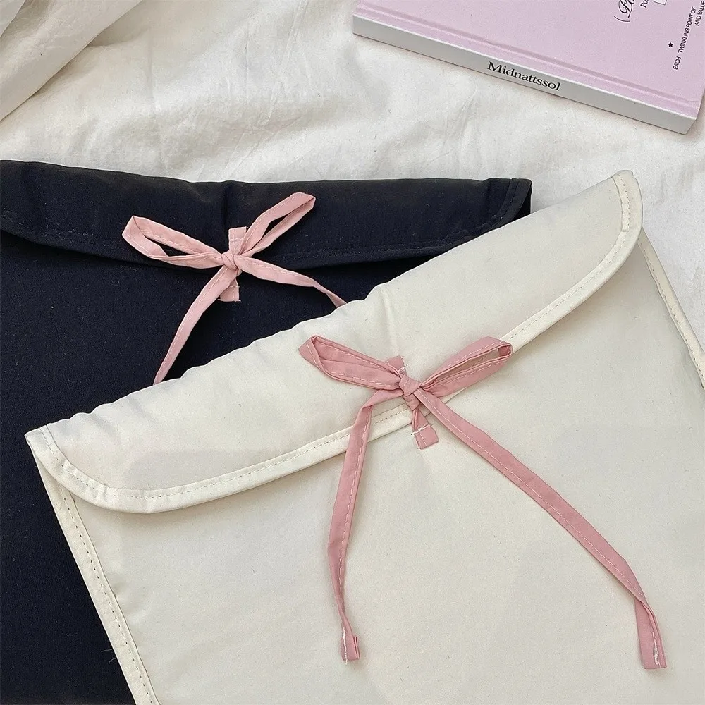 

Durable Ballet Tablet Protective Case Korean Style Pink Bow Computer Storage Bag Shockproof Solid Color Tablet Sleeve Bag Work