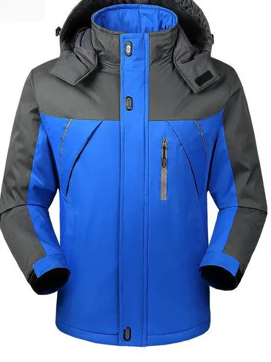 Thickened Fleece Winter Workwear Jacket Men's Heavy Duty Insulated Windproof Cotton Coat Large Size Labor Protection Outerwear