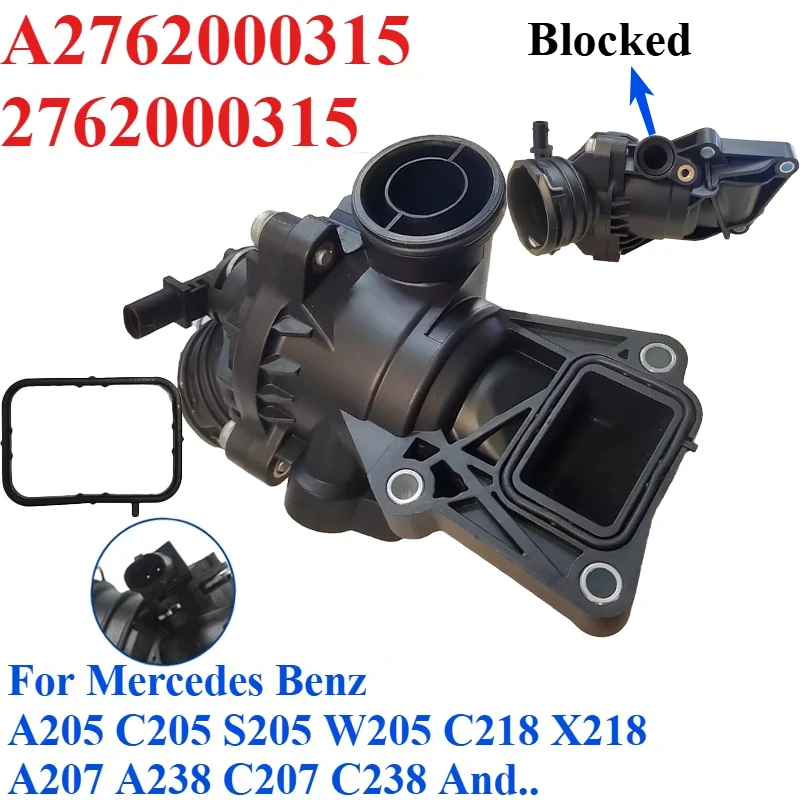 

A2762000315 2762000315 For Mercedes Benz A205 C205 S205 W205 C218 X218 A207 A238 C207 C238 Engine Coolant Thermostat Assembly
