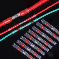 100pcs Solder Ring Terminal Sealed Heat Shrink Tube Wire Connector Heat Shrink Quick Terminal Waterproof Quick Butt Connector
