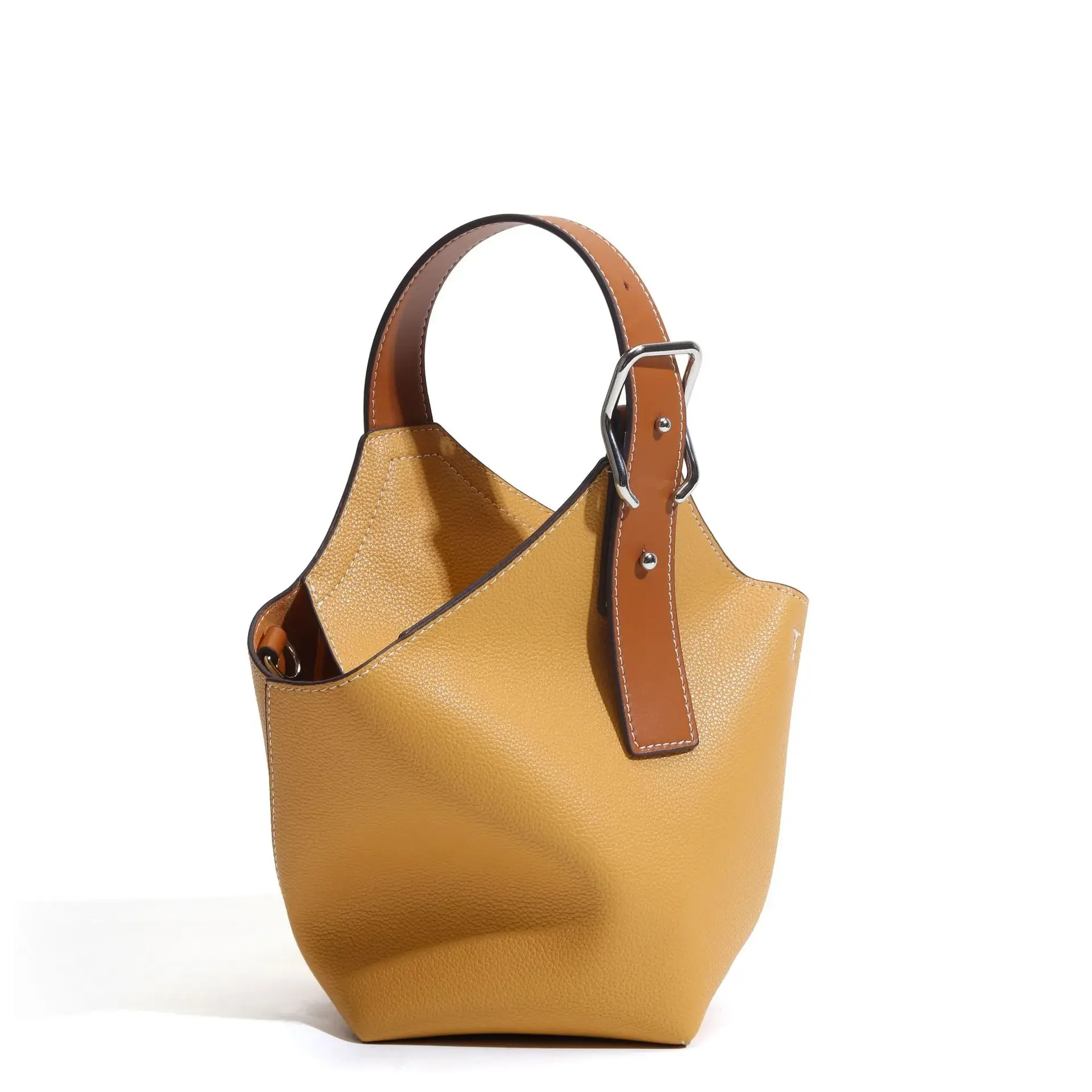 Bolso de mano de cuero genuino de gran capacidad para mujer, bolso de hombro de diseño de nicho, bolsos de mano para mujer, bolsos de diseñador de lujo