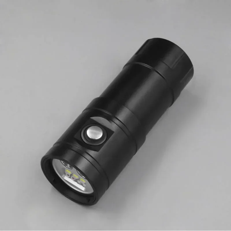 Best 100m Underwater White Red UV395nm Led Diving Tactical 320650 Rechargeable Flashlight 2350lm Photography Video Fill Light