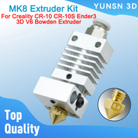 Upgrade Hotend Replacement MK8 Full Metal Extruder Heat Sink Kit For Creality Ender 3 CR-10 CR-10S 3D Printer Parts 0.4mm Nozzle