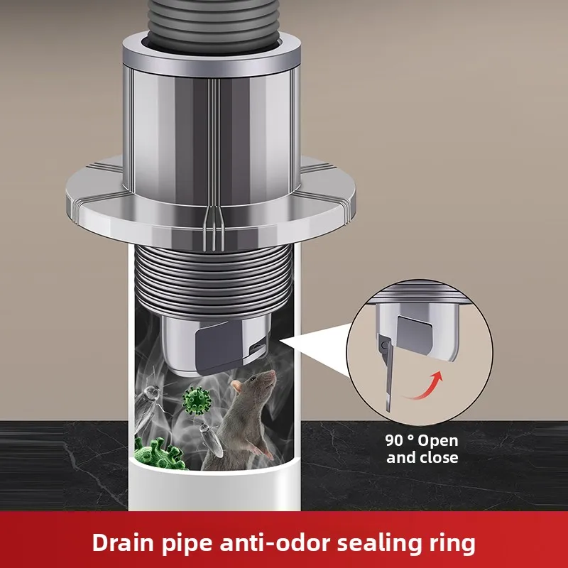 Upgraded Direct Drain Plug Seal - Universal Sink Drain Stopper, Leak-Proof Easy-Install Bathroom/Kitchen Drain Plug with Single-