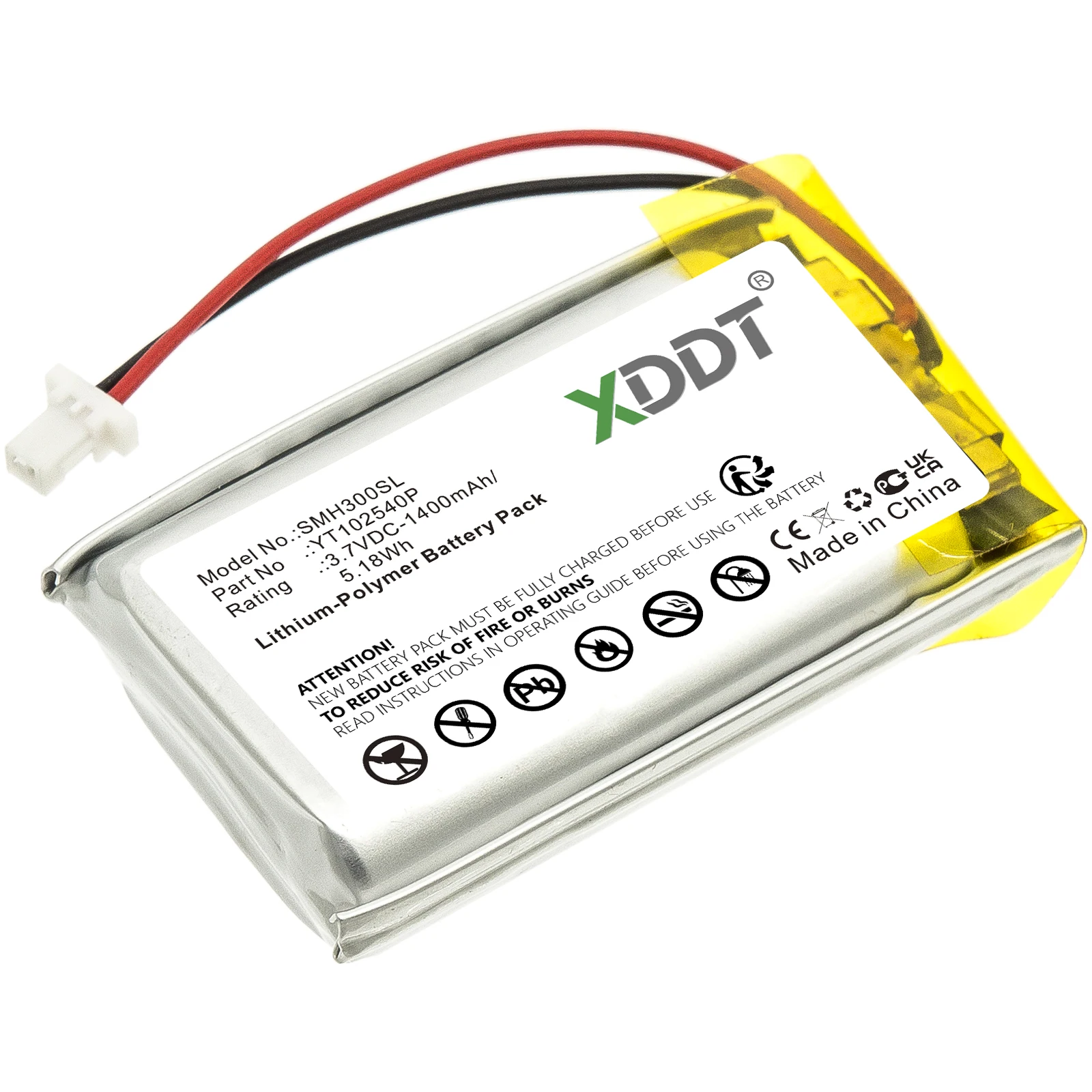XDDT 3.7V 1400mAh Wireless Headset Battery YT102540P for Sena 30K, SP46, 50S +TOOLS KIT