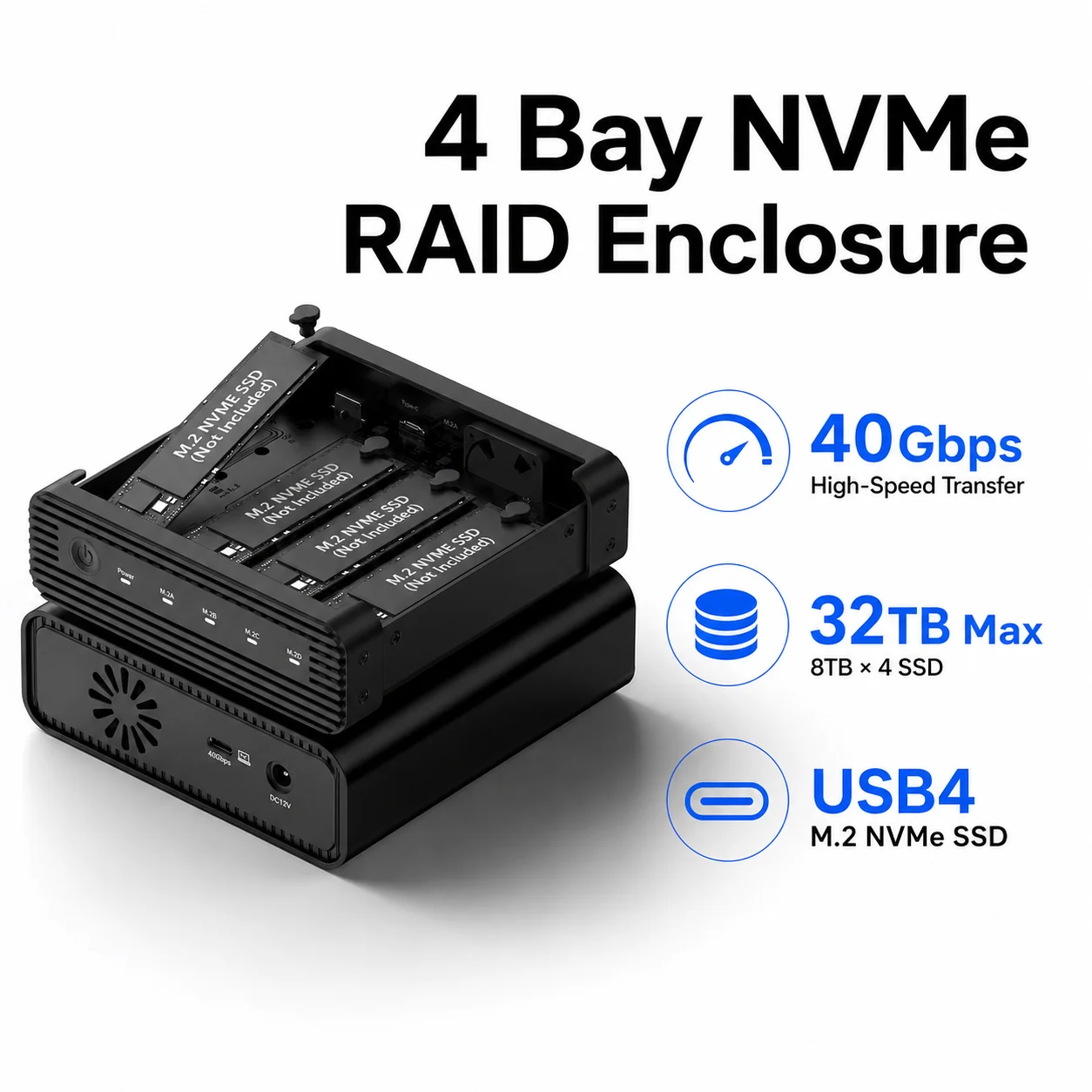 Aluminium M2 4-Bay USB4 Extern – External Nvme Ssd Bewertung und Preis