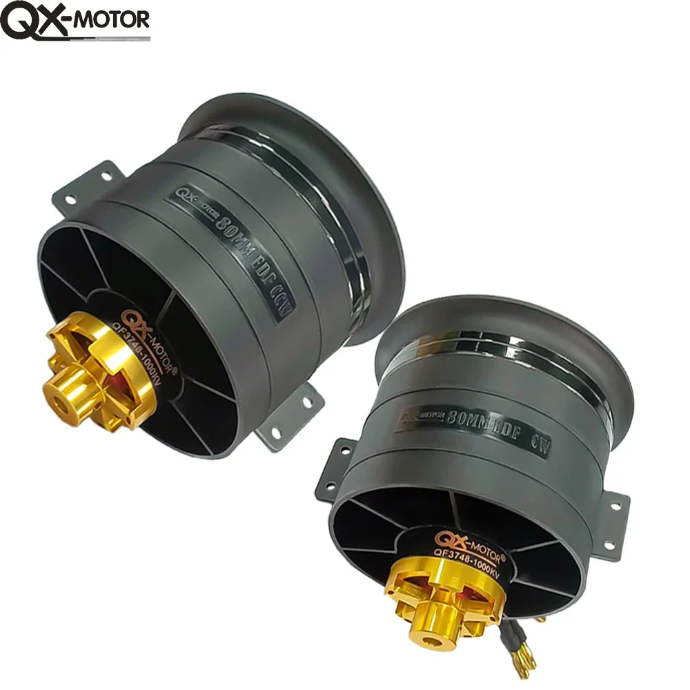 QX-MOTOR Ventola per condotto a 12 pale da 80 mm CW CCW Motore brushless QF3748/3538, utilizzato per le parti del modello di drone FMS