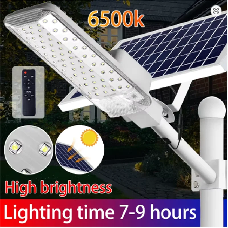2026 Upgrade 800W Solar Street Light High Power 6500K LED Dusk to Dawn Security Flood Light Waterproof Outdoor Lighting for Yard