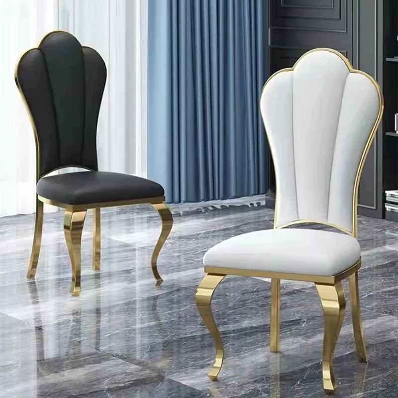 

Modern Metal Dining Chair Upholstered Design Comfortable Luxury Dining Chairs Living Room White Sillas De Comedor Home Furniture