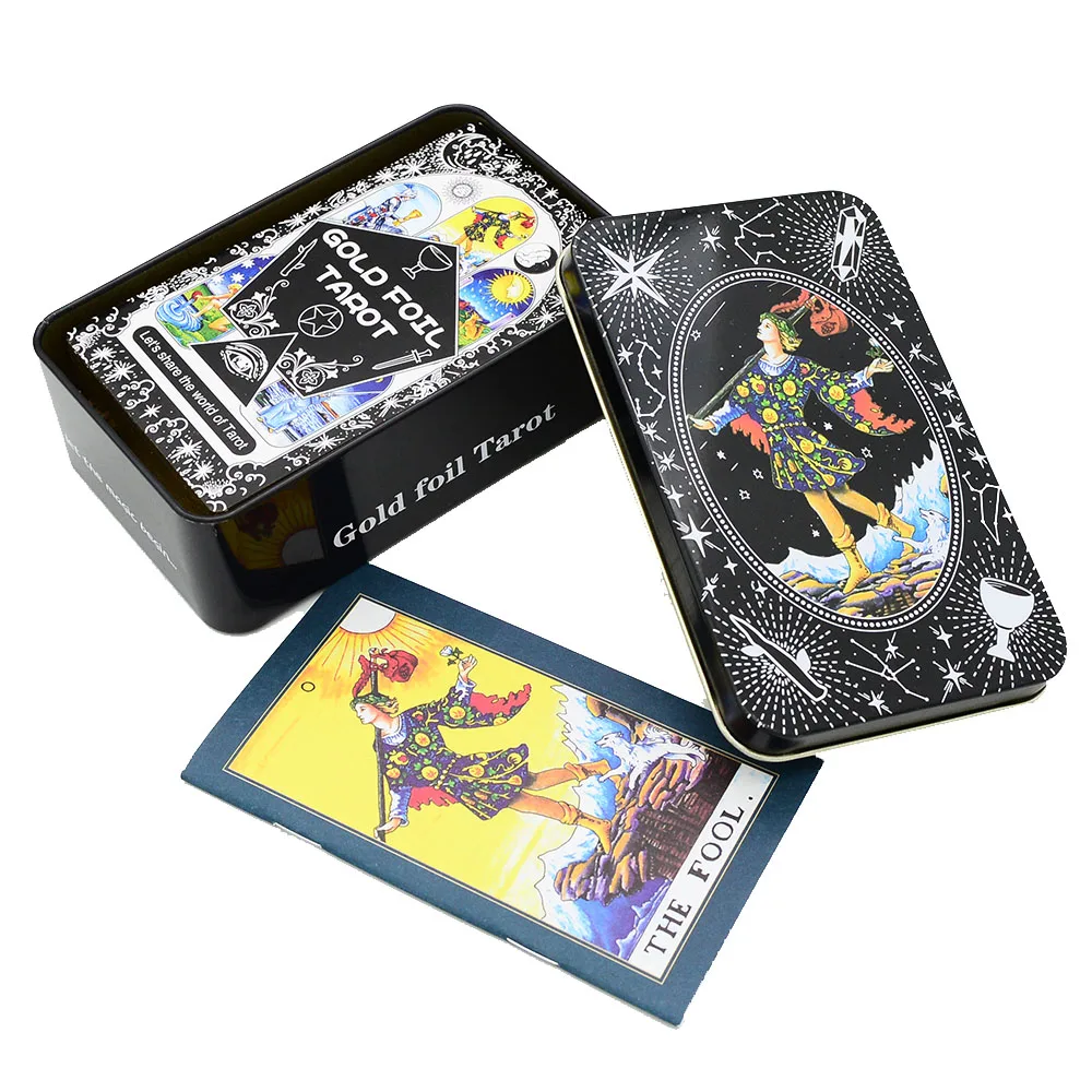 Large Size 12 * 7cm New Mysterious Metal Box Tarot Multiplayer Entertainment Family Party Game Table Game with Instructions