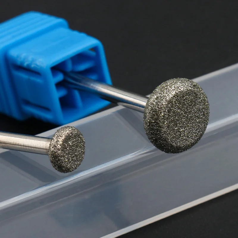2 Styles Round Flat Diamond Burrs -Diamond Foot Sole Nail Drill Bits for Rotary Tools，Diamon Nail Drill Bit for Grinding Dead