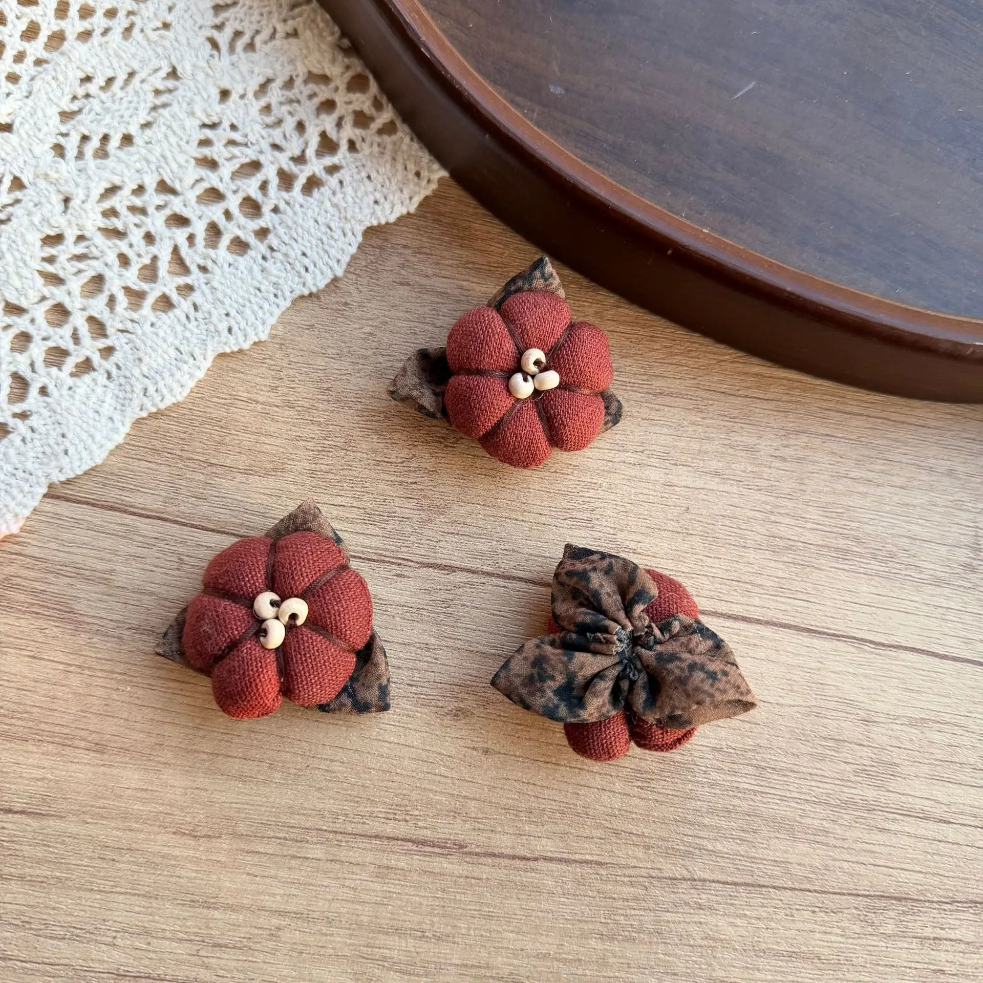 

Semi Finished Stuffed Pumpkin Fabric Accessory for Backpack Hanger Cartoon Scarf Cotton Hat DIY Craft Supply