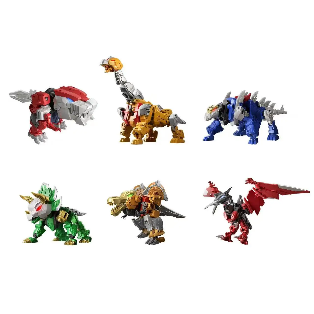 En stock CANG TOYS Transformation Volcanicus TA-FYL001 Dinoking 6 en 1 Combinaison de figurines de guerriers de classe Q Collection de jouets