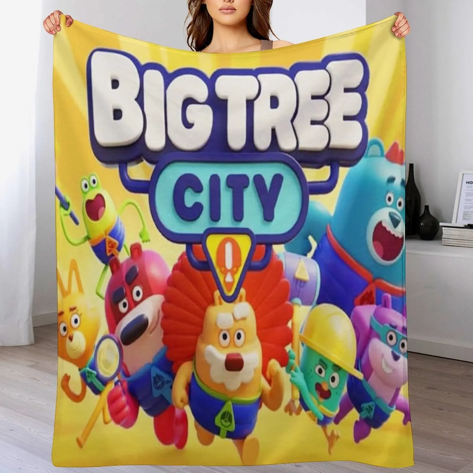 

Big Tree City Gift For Fans big tree city cartoons Throw Blanket Hairys Extra Large Throw Moving sofa bed Blankets