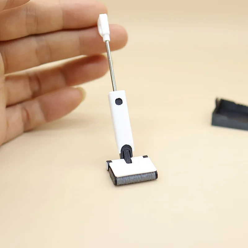 Mini Floor Cleaning Machine Model Realistic Miniature Mop Sweeper Furniture Accessory Scene Decoration Desktop Ornament Craft