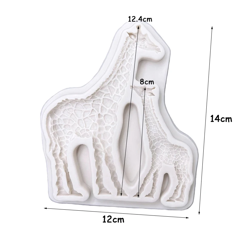 3D Dschungeltiere Giraffe/Löwe/Elefant Silikonform Fondant Schokoladenform Kuchendekorationswerkzeuge DIY Tonmodell Backzubehör – Detail 13