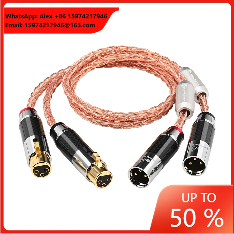 Profesional High-performance HiFi XLR Male To Female Cable OCC 2XLR With Gold-plated XLR Plug Microphone Speaker Amplifier
