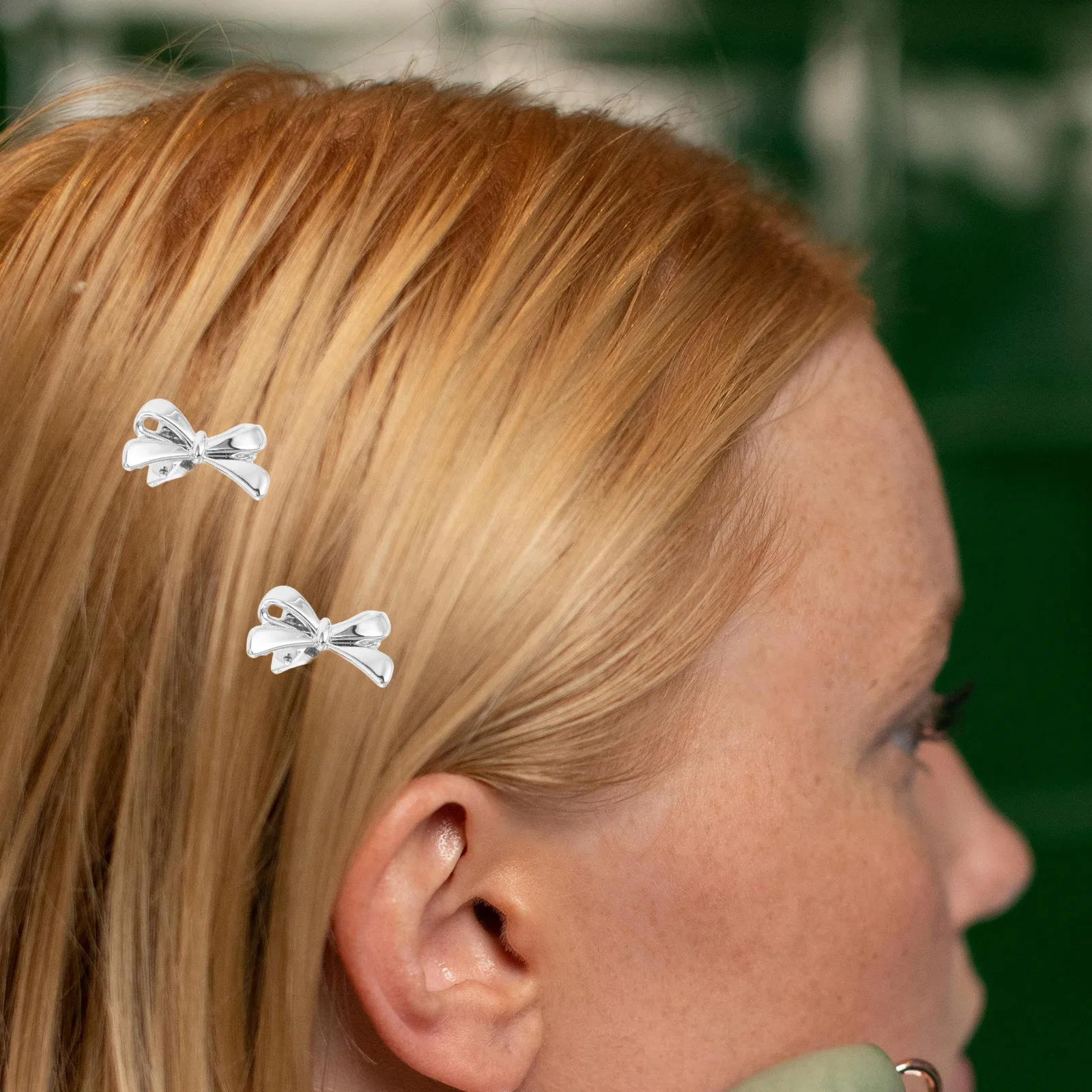 60 قطعة مقاطع الشعر Bowknot الفضة دبابيس الشعر الصغيرة الأنيقة للنساء الفتيات الانفجارات الصغيرة مخلب كليب الزفاف حفلة موسيقية اكسسوارات #1