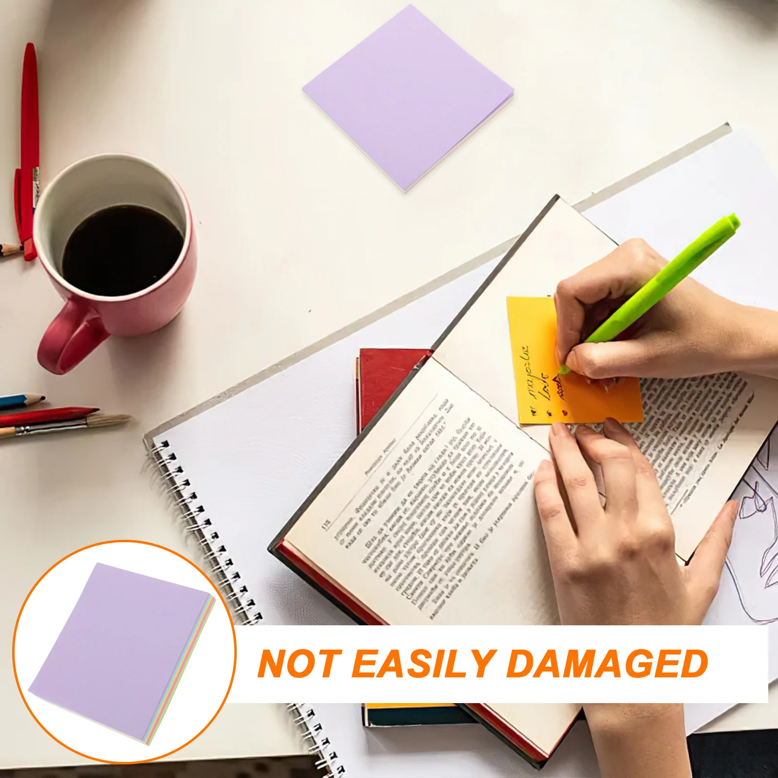 

5Pcs Cartoon Memo Pads Small Note Paper Convenient for Office School Students Memo Pads Message Writing Small Message Paper