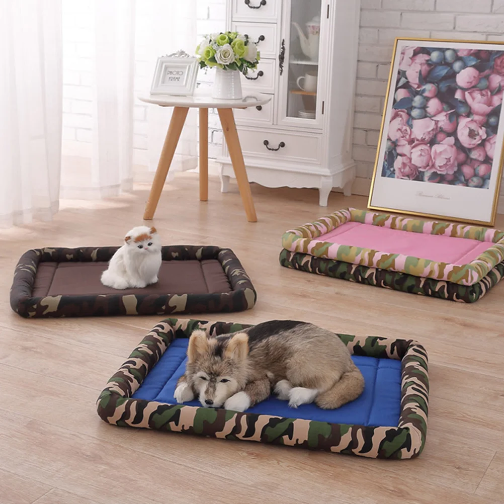 

Foldable Oxford Cloth Dog Bed Mat For Crates Kennels Pet Puppy Warm Cushion Cozy Nest Machine Washable Eco Friendly Bed Pad For