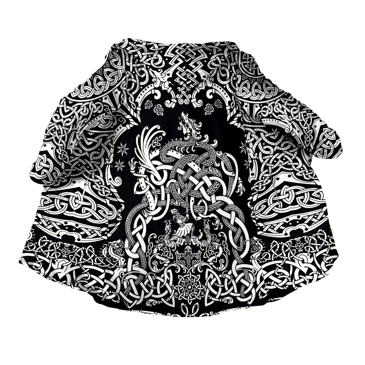 نورس الأساطير أودين الله ووريورز فينرير وولف تأثيري الوشم خمر ريترو 3DPrint الشتاء معطف غير رسمي هودي عباءة الصوف X3