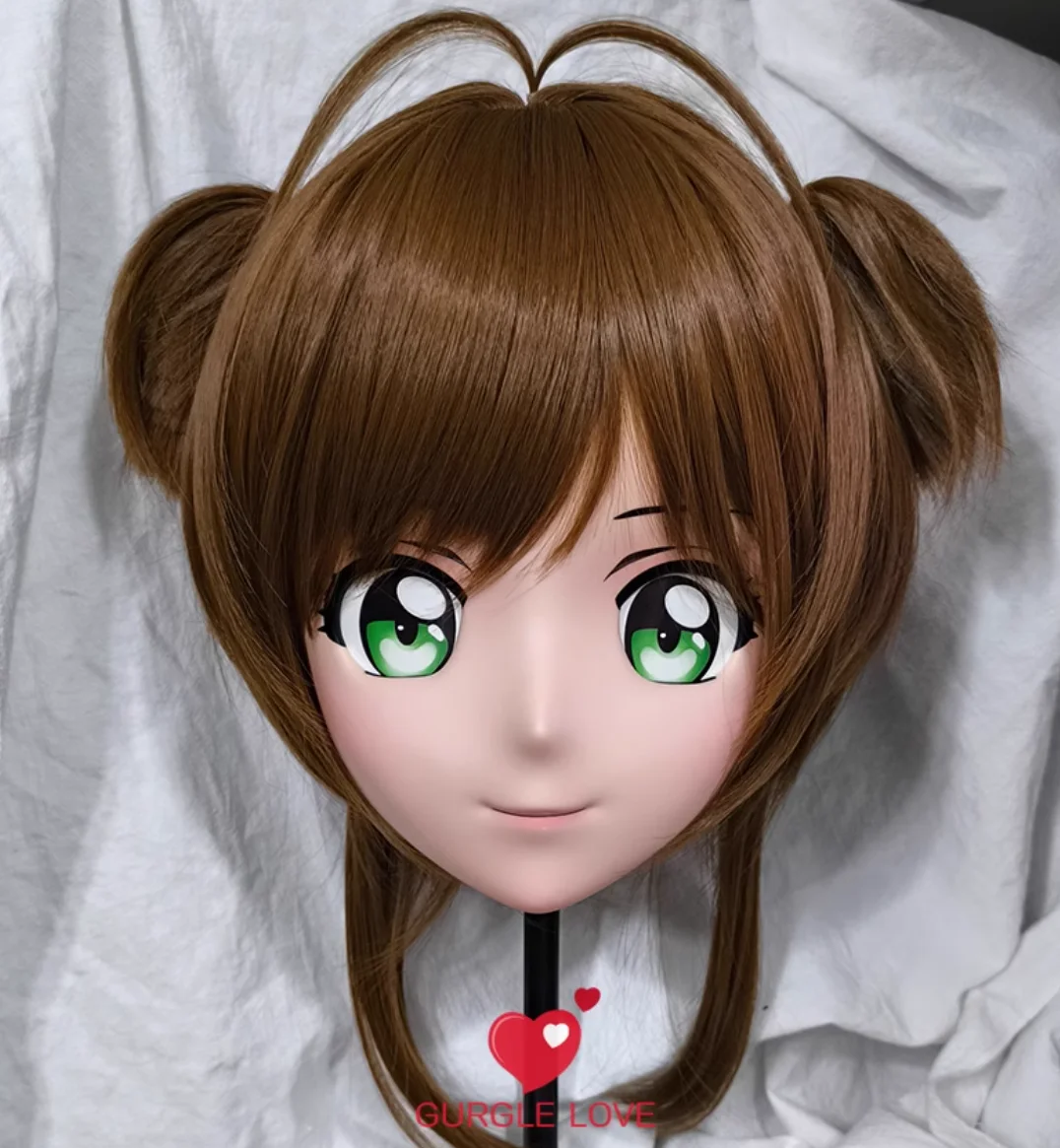 (GLA001) Aanpassen Karakter Crossdressing Vrouwelijke/Meisje Hars Volledige/Half Hoofd Met Slot Anime Cosplay Japanse Anime Kigurumi Masker
