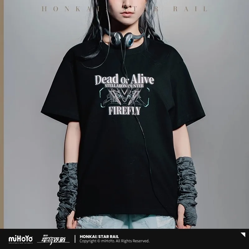 [Genuíno] mihoyo jogo firefly camiseta honkai star rail firefly tema cotta topos camiseta roupas neutras cosplay presentes de halloween