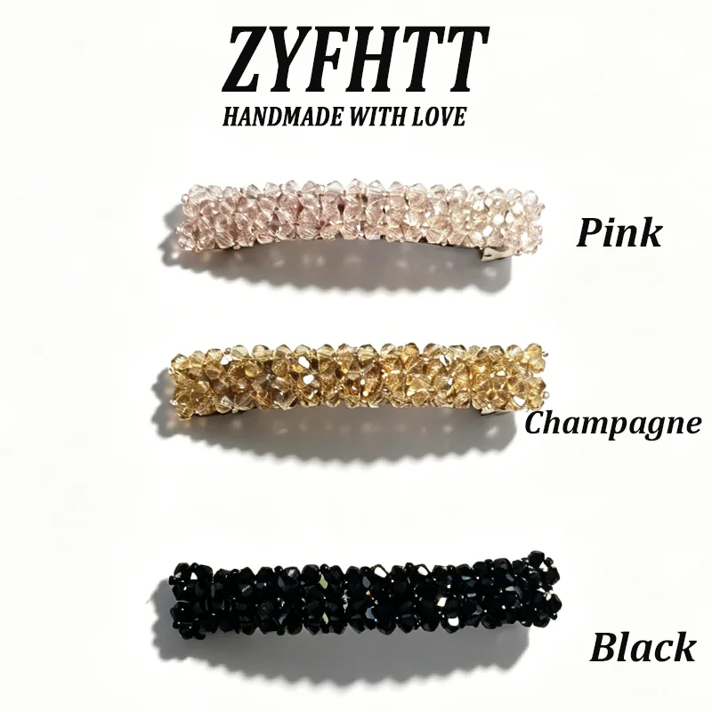 1/3 Stück ZYFHTT Strass-Metall-Haarspange für Damen, Elegante Seitenspange, Modische Mädchen-Haarnadel, Haaraccessoires – Detail 14