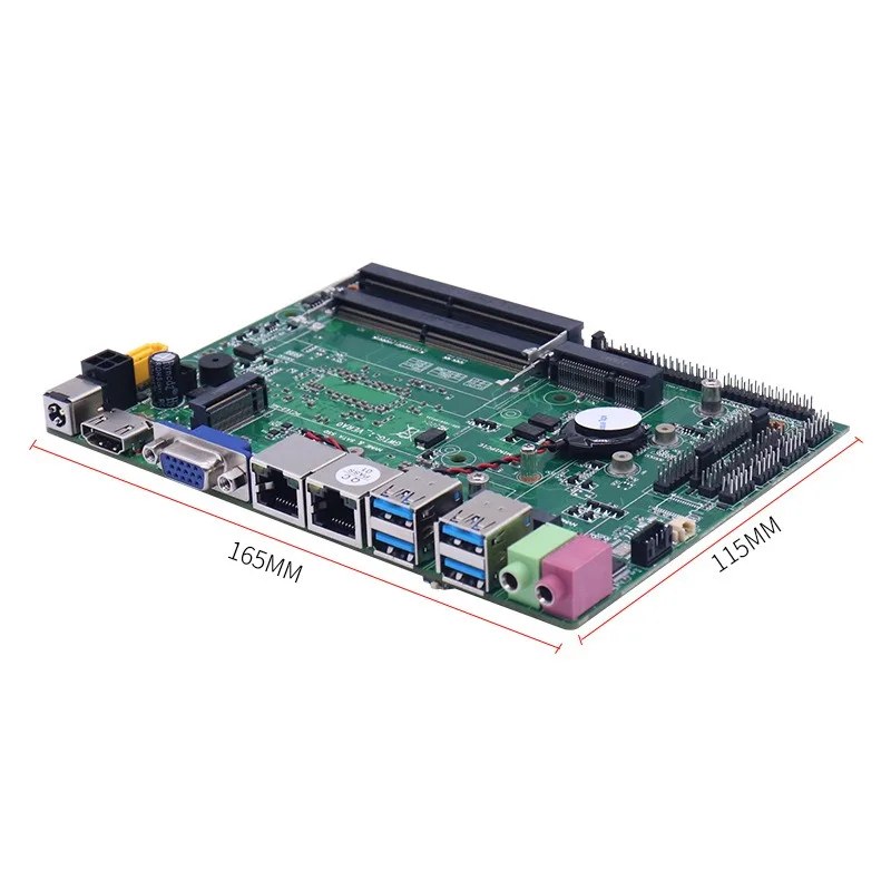 Eleventh generation fanless embedded 3.5 inch industrial control main board i5 i7 1165G7 dual network LVDS multi serial port