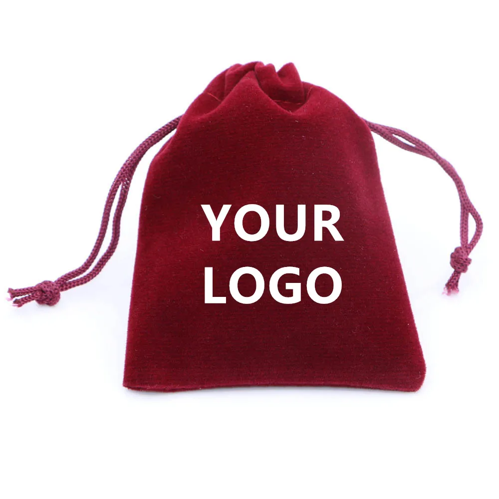 

Velvet Bag Drawstring Velvet Sachet Pouches Jewelry Packaging Gift Bags Can Customize 10*12CM