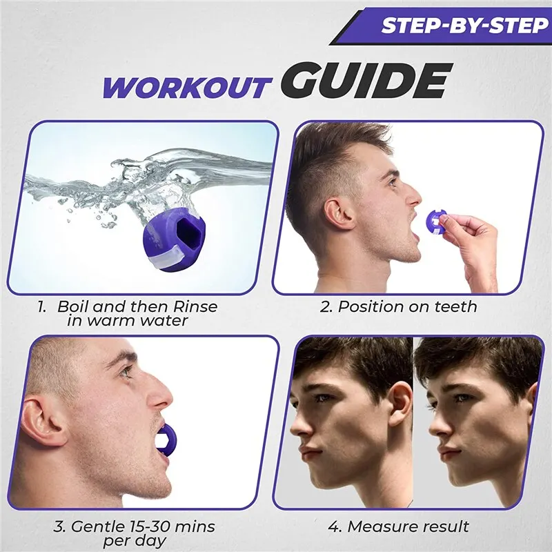 Jawline Exerciser Facial Jaw Muscle Toner Training Fitness Ball Anti-aging Food-grade Silica Face Chin Cheek Lifting Slimming