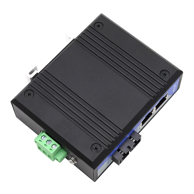 Convertitore multimediale Gigabit UOTEK a 2 porte con protezione da sovraccarico e inversione Ingresso tensione 12/24/48 V CC UT-2602GC