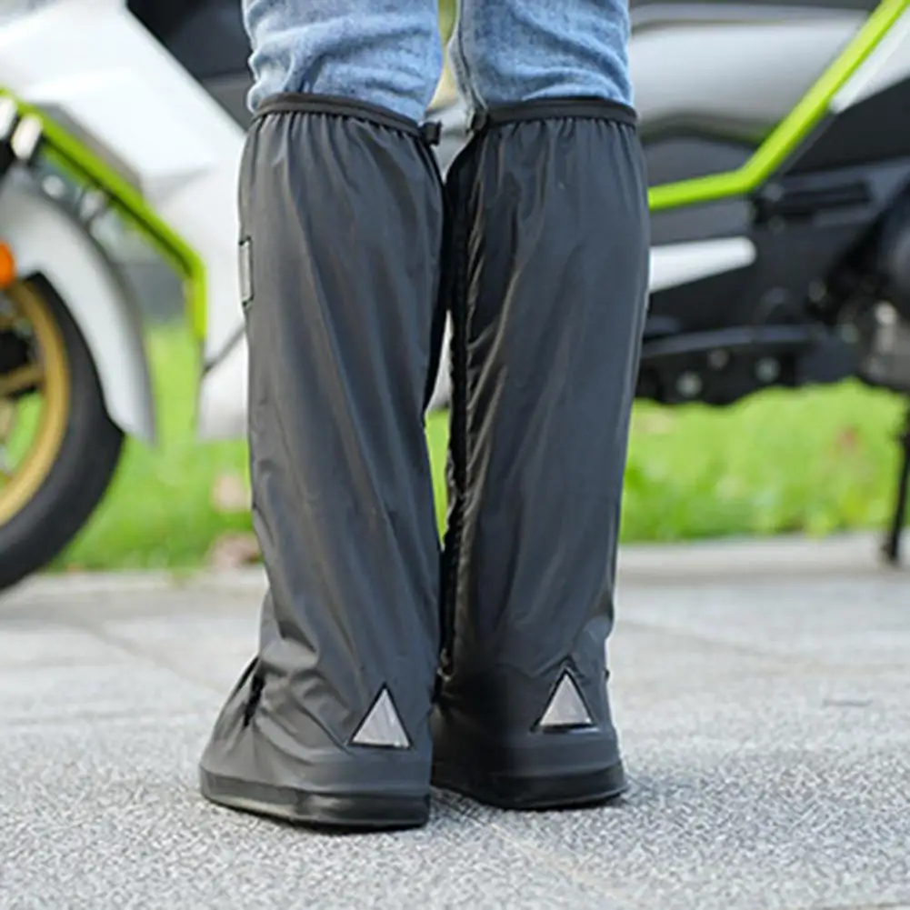 Snow Splashing Shoe Shields Rainproof Boot Covers with Pvc Fabric Anti-slip Waterproof Shoe Covers Non-slip Rubber Sole