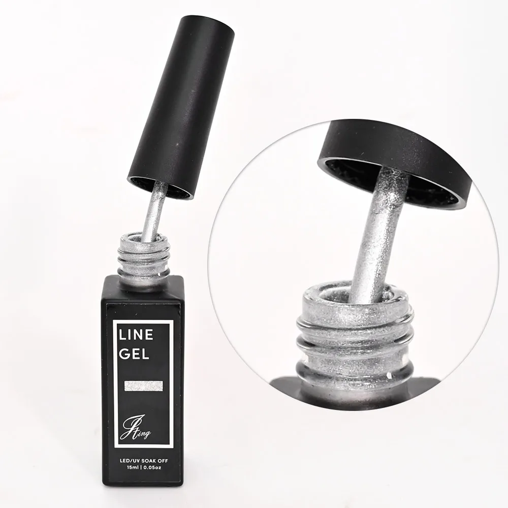 15/7/5ml Black White Graffiti Line French Nail Painting Gel Semi-Permanent Black White Drawing Gel Polish 2024#UV Painting Gel - Image 4