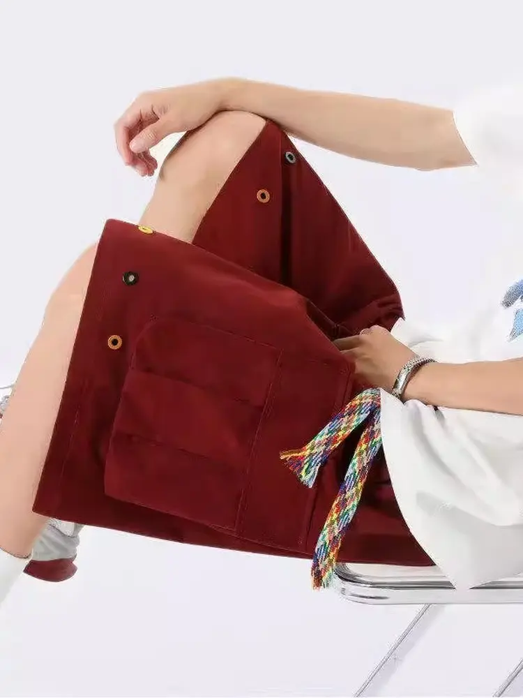 

Casual Cotton Workwear orts for Men with Dstring kets And Design Sensibili Summer Spor Loose Fit Five-Quarter Length