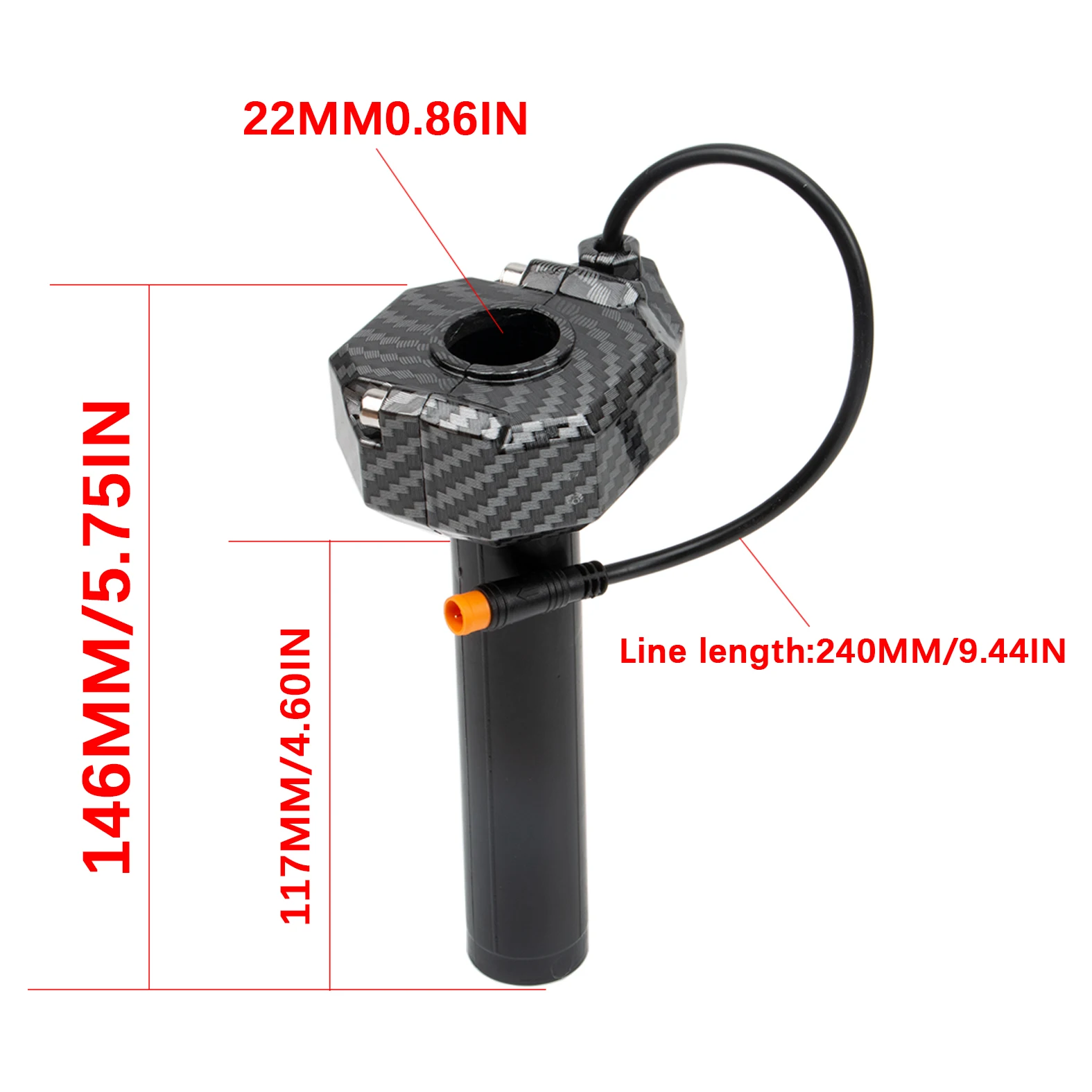 3 Pin  Style Throttle Grip Surron For Happyrun Freego Heybike Electric Dirt Bike Ebike Full Twist Throttle For Macfox
