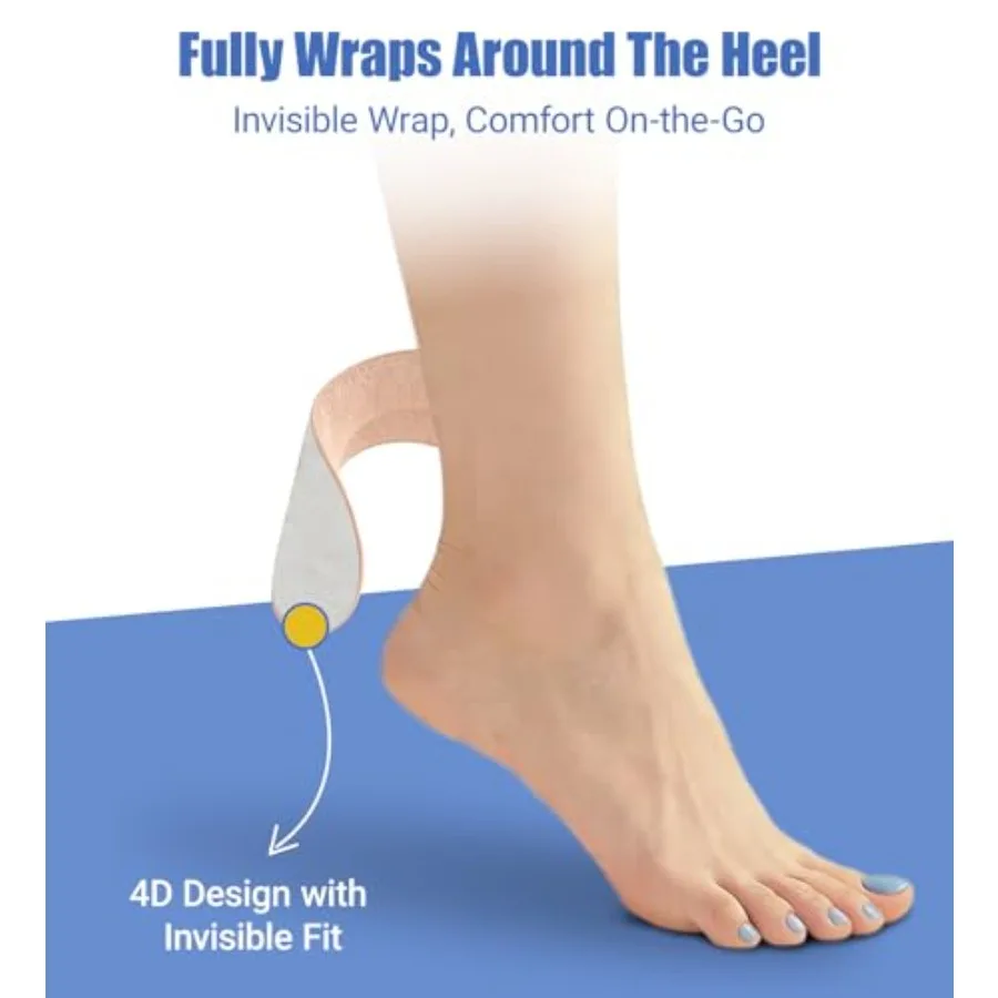 Heel Grips Liner Cushions Inserts for Loose Shoes, Heel Pads Snugs for Shoe Too Big Men Women, Filler Improved Shoe Fit and Com