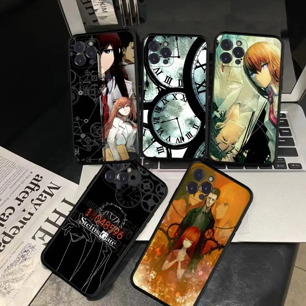 أنيمي ستينز بوابة جراب هاتف آيفون 16 15 14 11 12 13 Mini Pro XS ماكس غطاء 6 7 8 Plus X Funda Shell