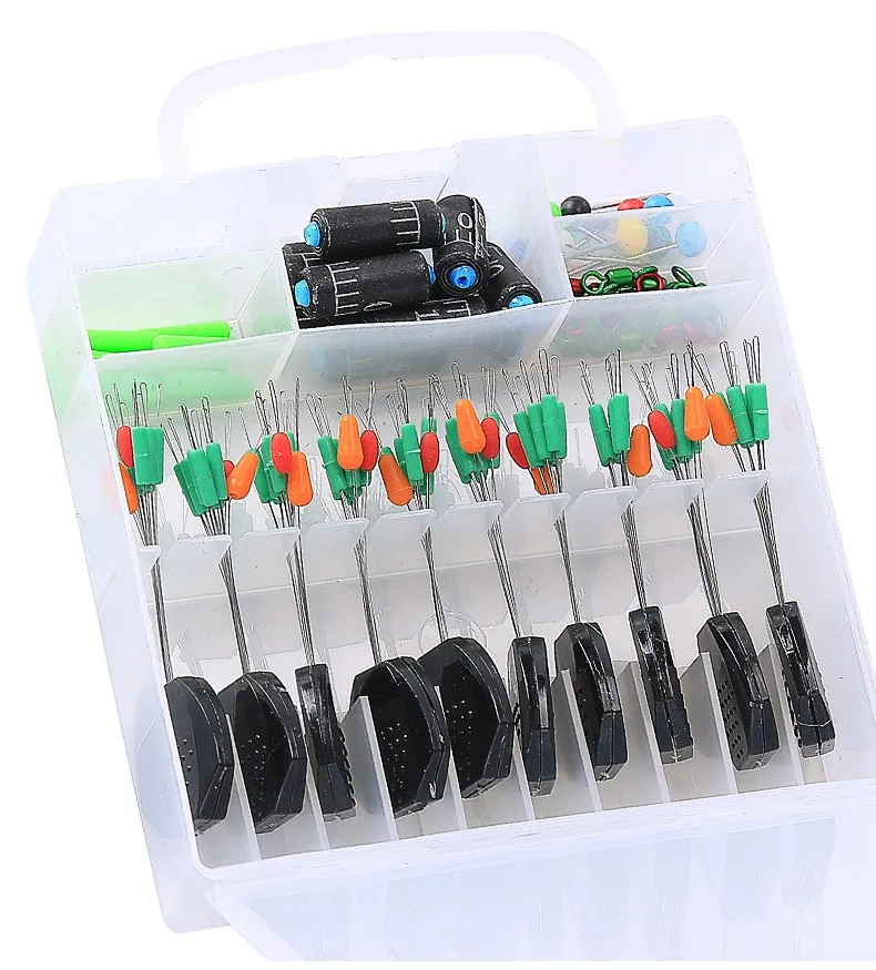 50PCS/Set Silicone Space Bean Scale Lead Fishing Loop Eight-Character Ring Fishing Float Seat Fishing Bobber Fishing Accessories