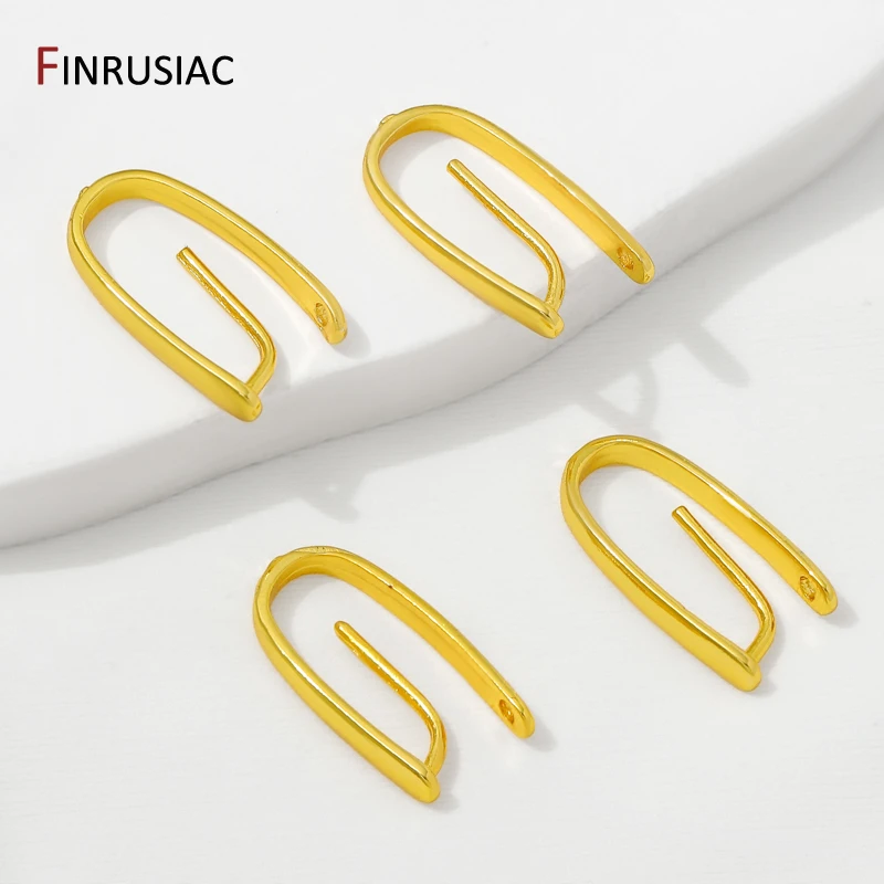 14/18K Gold Plated Brass Pendant Clip Pinch Bail Clasp Charm Connectors For DIY Necklace Jewelry Making Accessories - view 3