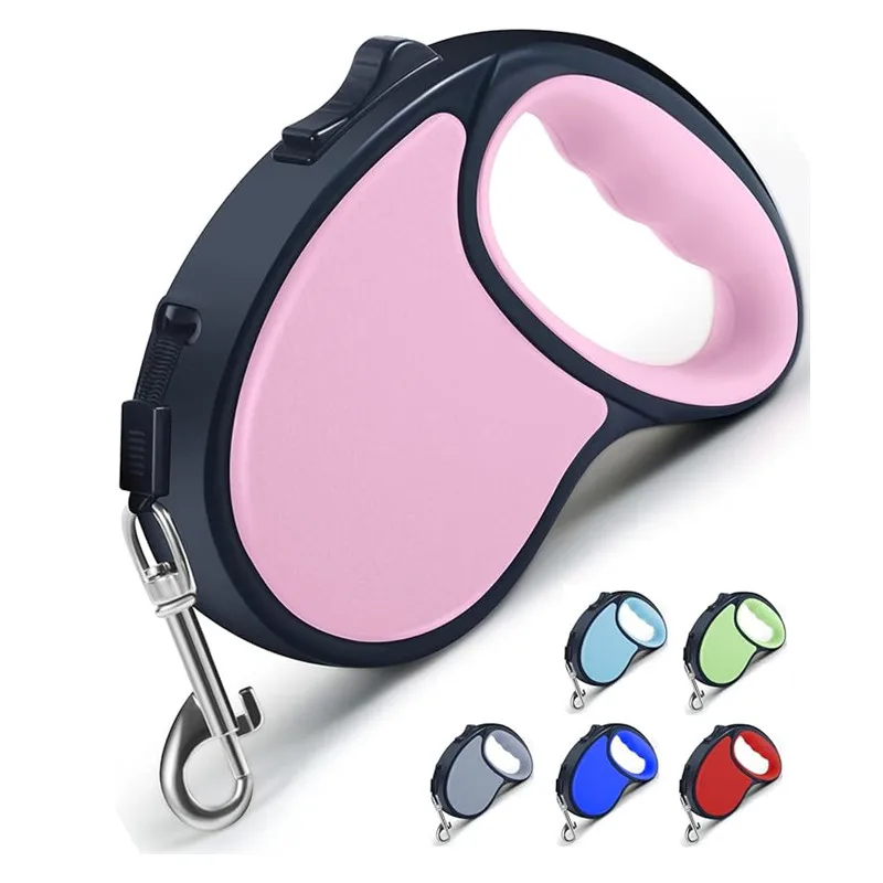 

Retractable Dog Leash,[Strong Nylon Tape][One-Handed One Button Lock] for Small Medium Dogs and Cats Anti-Slip Handle