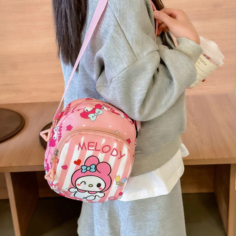 Kawaii Children's Sanrio Crossbody Bag Cinnamoroll Kuromi Pochacco Girls Hello Kitty Shoulder Bags Shoulder Bag Chest Bags