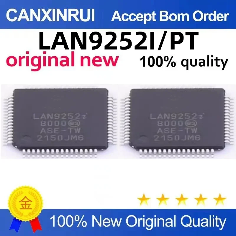 

LAN9252I/PT Silk Screen LAN9252i QFP64 Ethernet Controller IC New and Original