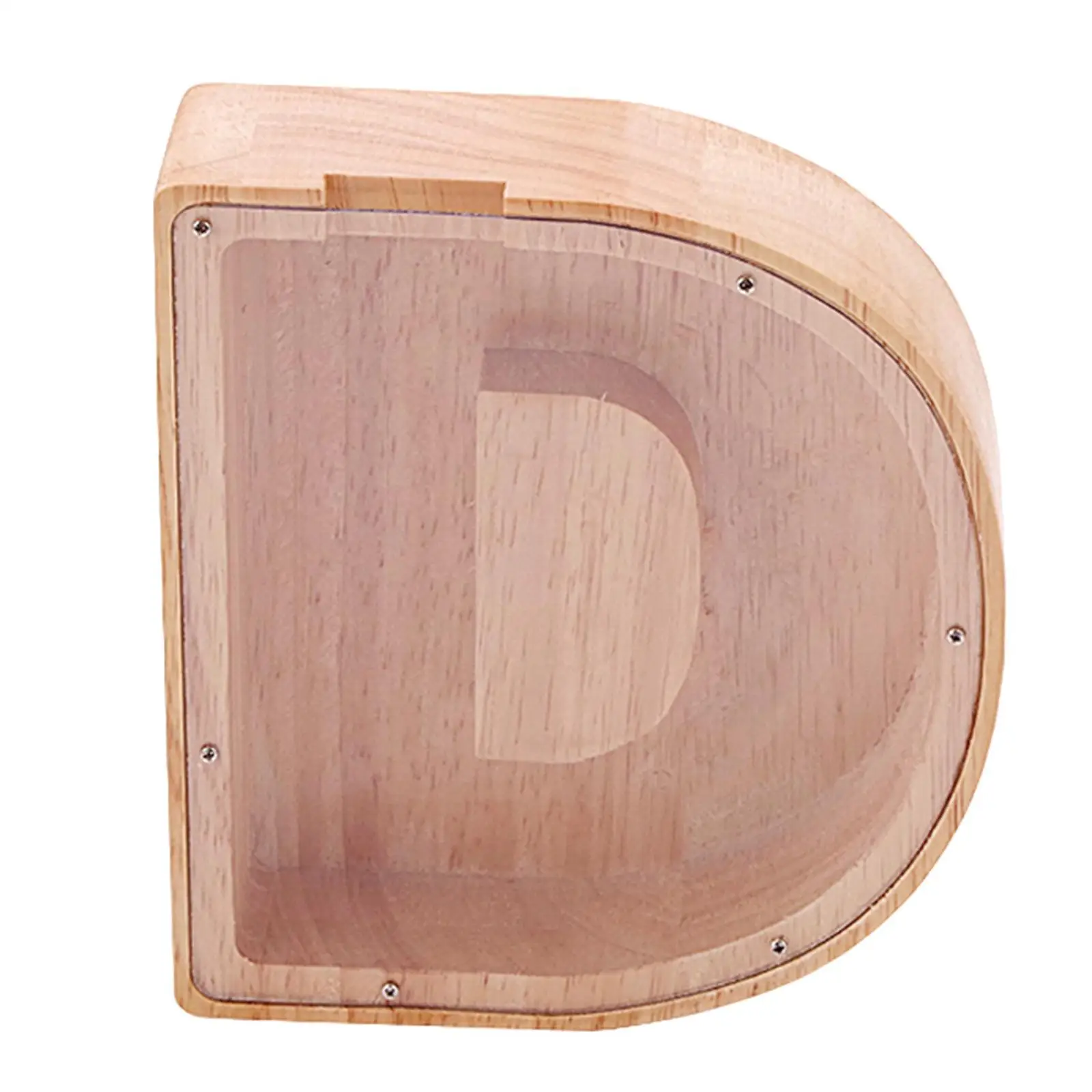 Wooden Piggy Toy Alphabet Letter-Shaped Saving Box for Wedding Fund Birthday Toddler