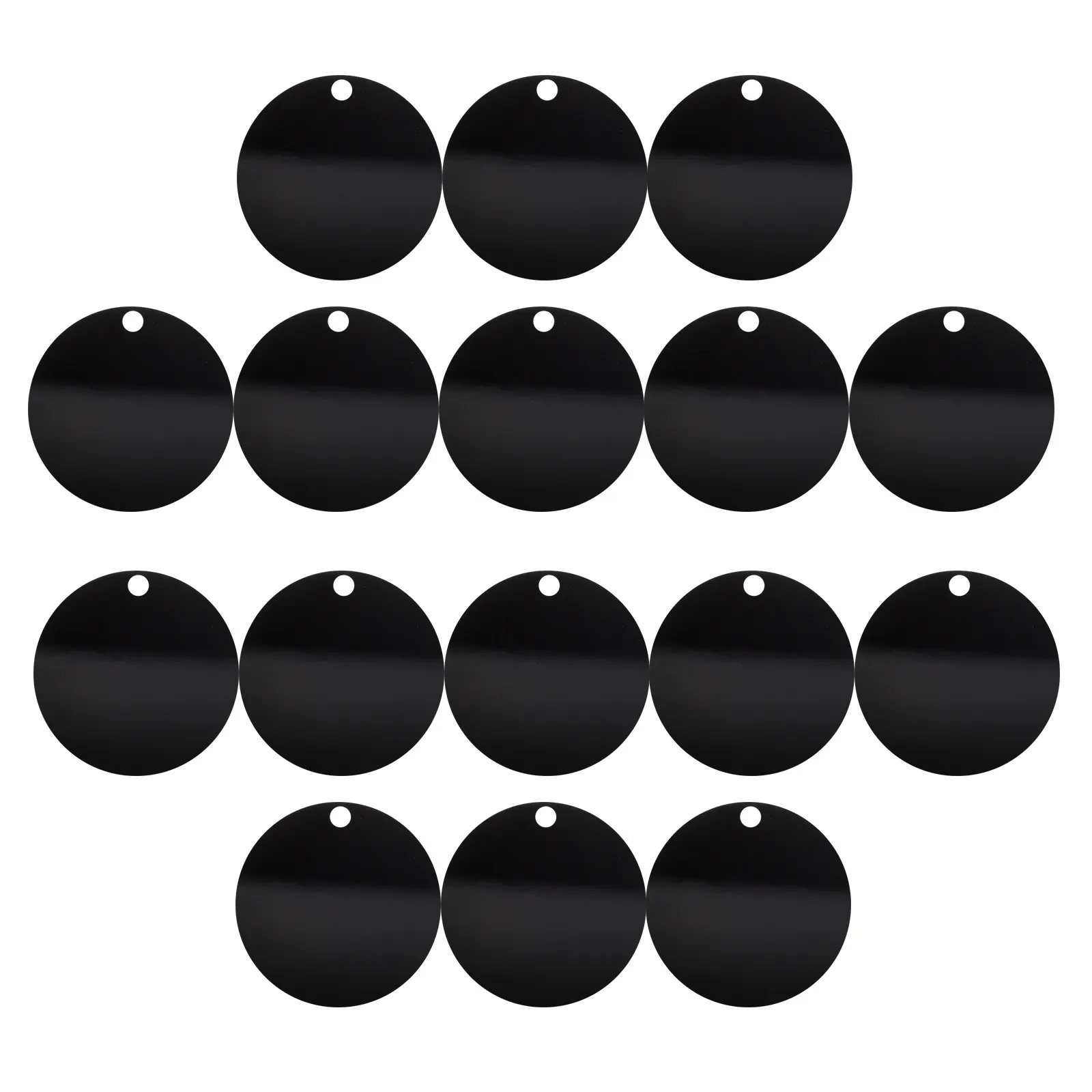 30Pcs Sleek Black Acrylic Rounds Blank Keychain Making Supplies Mini Circular DIY Blanks for Crafting Custom Keychains Jewelry view 4