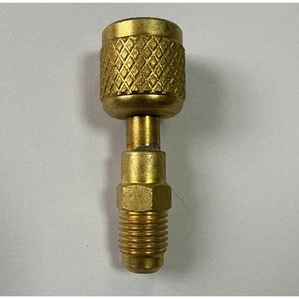 R32 Left Hand Thread 1/4 SAE Female to Male Adapter for R454B and R32 Steel with Valve Core for Secure Connections
