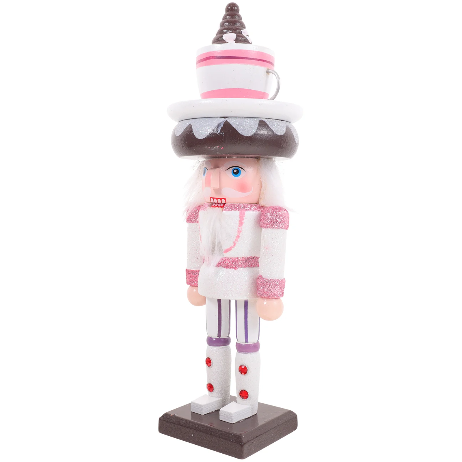 

Wooden Nutcracker Decor Desktop Festival Ornament Traditional Soldier Design Holiday Decoration Nutcracker Figurine