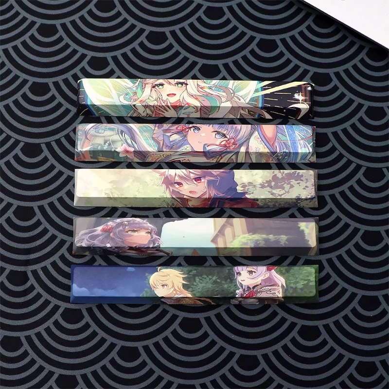 

Anime Cute Creative Keycaps Customized cherry profile PBT 5 Sided Sublimation 6.25u space bar for mechanical keyboard keycaps