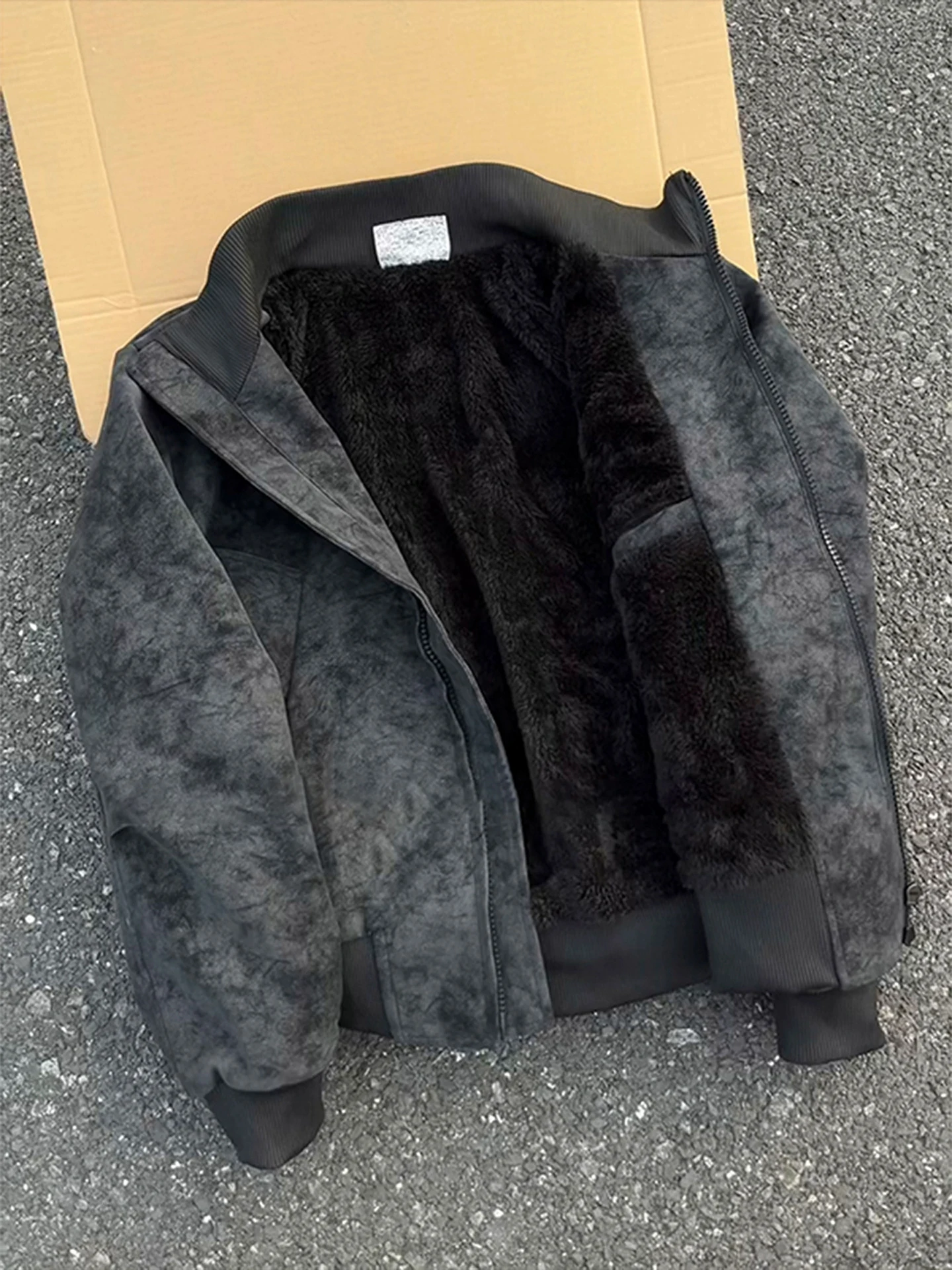 

Мужская зимняя куртка из тонированной кожи Bla Fce, бейсбольная куртка в американском стиле, хлопковое пальто с эффектом высококачественного материала, воротник-стойка